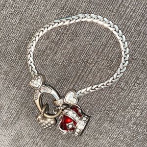 Brighton bracelet with crown and heart charms